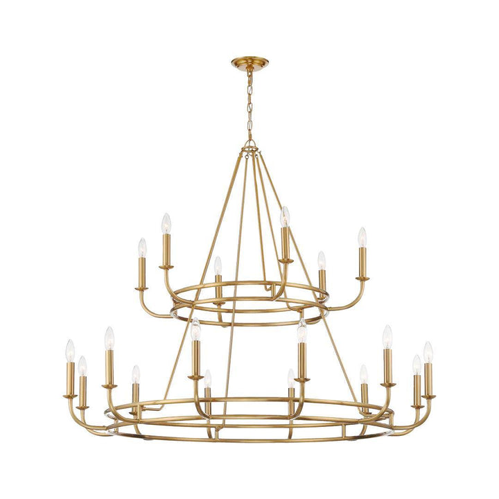 Bleecker Collection - 2 Tier Chandelier - Aged Brass