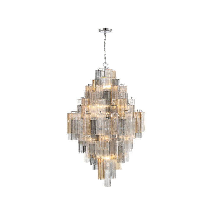 Odelle Collection - Ring Chandelier - Autumn & Chrome - H:128cm
