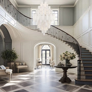 Odelle Collection - Ring Chandelier - Clear & Chrome - H:128cm