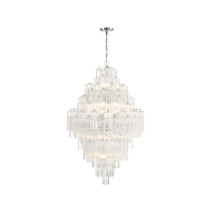 Odelle Collection - Ring Chandelier - Clear & Chrome - H:128cm