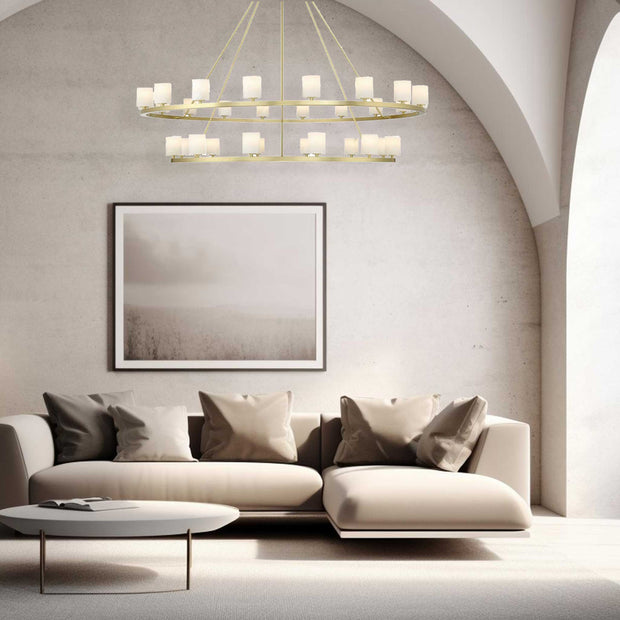 Hulton Collection - 30 Light Chandelier - Satin Brass