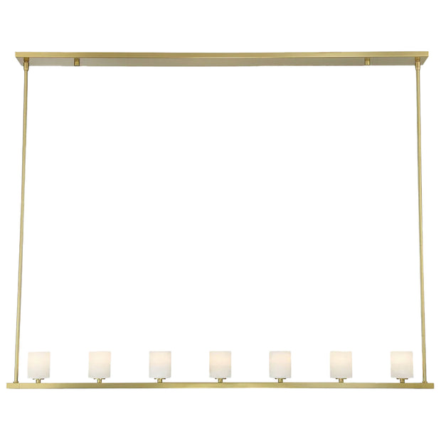Hulton Collection - 7 Light Chandelier - Bar Light - Satin Brass