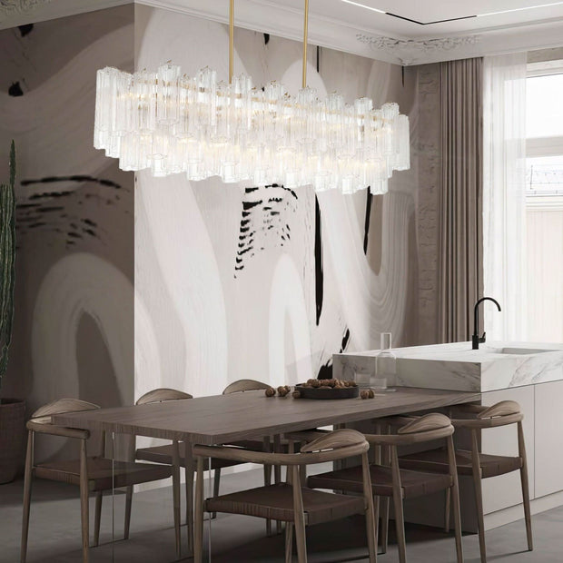 Odelle Collection - Bar Light - Clear & Chrome - L:131cm