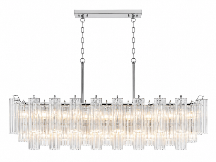 Odelle Collection - Bar Light - Clear & Chrome - L:131cm