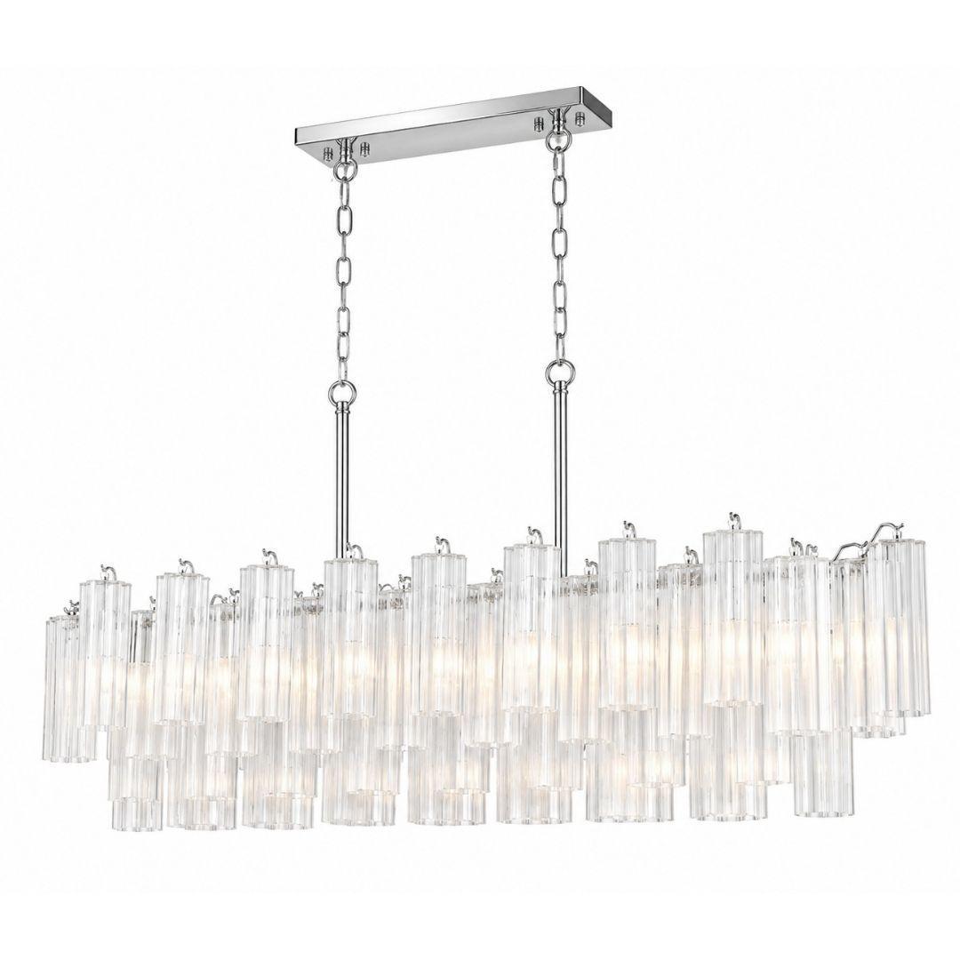 Odelle Collection - Bar Light - Clear & Chrome - L:131cm