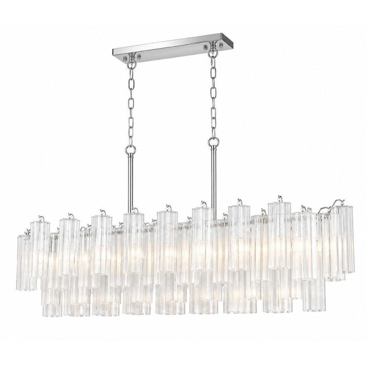 Odelle Collection - Bar Light - Clear & Chrome - L:131cm