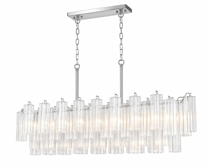 Odelle Collection - Bar Light - Clear & Chrome - L:131cm