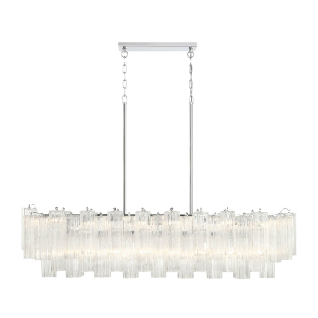 Odelle Collection - Bar Light - Clear & Chrome - L:131cm