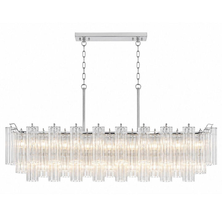 Odelle Collection - Bar Light - Clear & Chrome - L:131cm