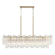 Odelle Collection - Bar Light - Clear & Satin Brass - L:131cm