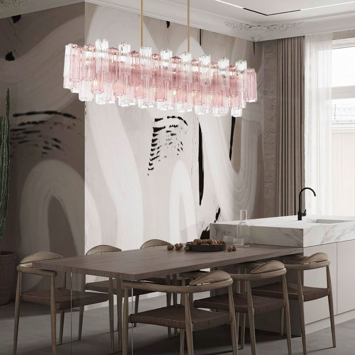 Odelle Collection - Bar Light - Pink & Chrome - L:131cm