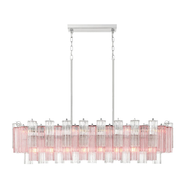 Odelle Collection - Bar Light - Pink & Chrome - L:131cm