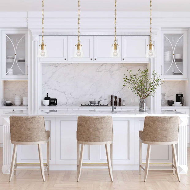 Baxter Collection - Single Light Pendant - Satin Brass - W:15cm