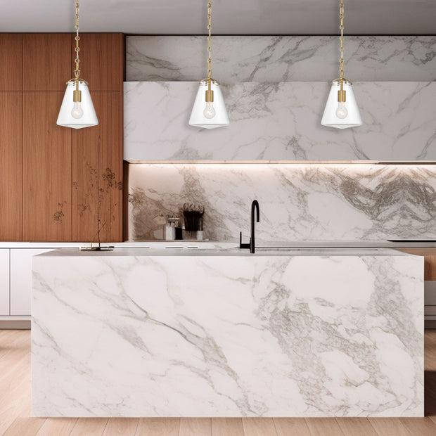 Baxter Collection - Pendant  - Satin Brass - W:21cm