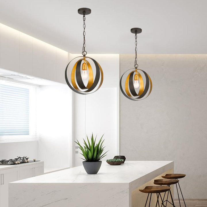 Carson Collection - 1 Light Pendant - English Bronze & Gold