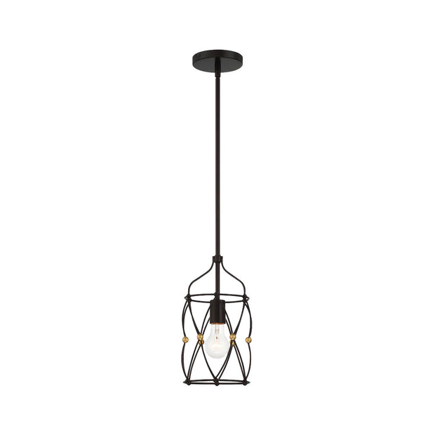 Clinton Collection - English Bronze & Gold - Single Pendant