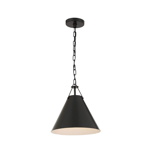 Keenan Collection - 1 Light - Chandelier - Matte Black Frame