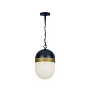 Rama Collection - Matte Black and Textured Gold Pendant - W:20cm