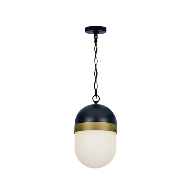 Rama Collection - Matte Black and Textured Gold Pendant - W:20cm