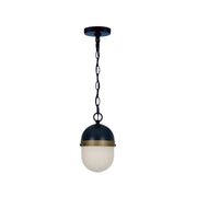 Rama Collection - Matte Black and Textured Gold Pendant - W:31cm