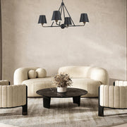 Keenan Collection - 4 Light - Chandelier - Matte Black Frame - W:81cm