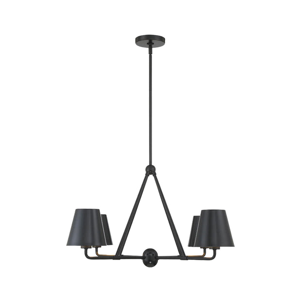 Keenan Collection - 4 Light - Chandelier - Matte Black Frame - W:81cm