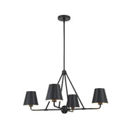 Keenan Collection - 4 Light - Chandelier - Matte Black Frame - W:81cm