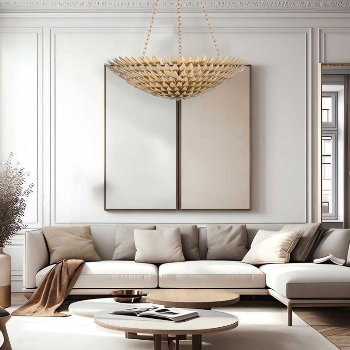 Laurel Collection - 8 Lights Pendant - Antique Gold