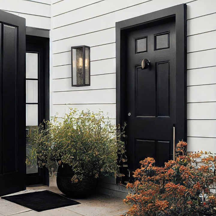 Addis Outdoor Wall Sconce - Matte Black - Designer Chandelier Australia