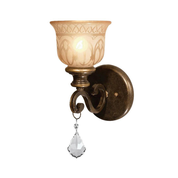 Andover Collection - Bronze Umber & Clear Crystal Wall Sconce
