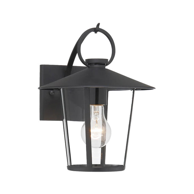 Glace Collection - Matte Black Outdoor 1 Light Wall Sconce