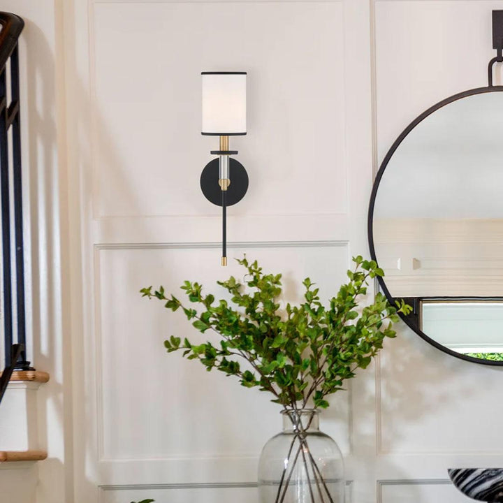 Hollis Collection Wall Sconce - Single Light - Vibrant Gold & Black