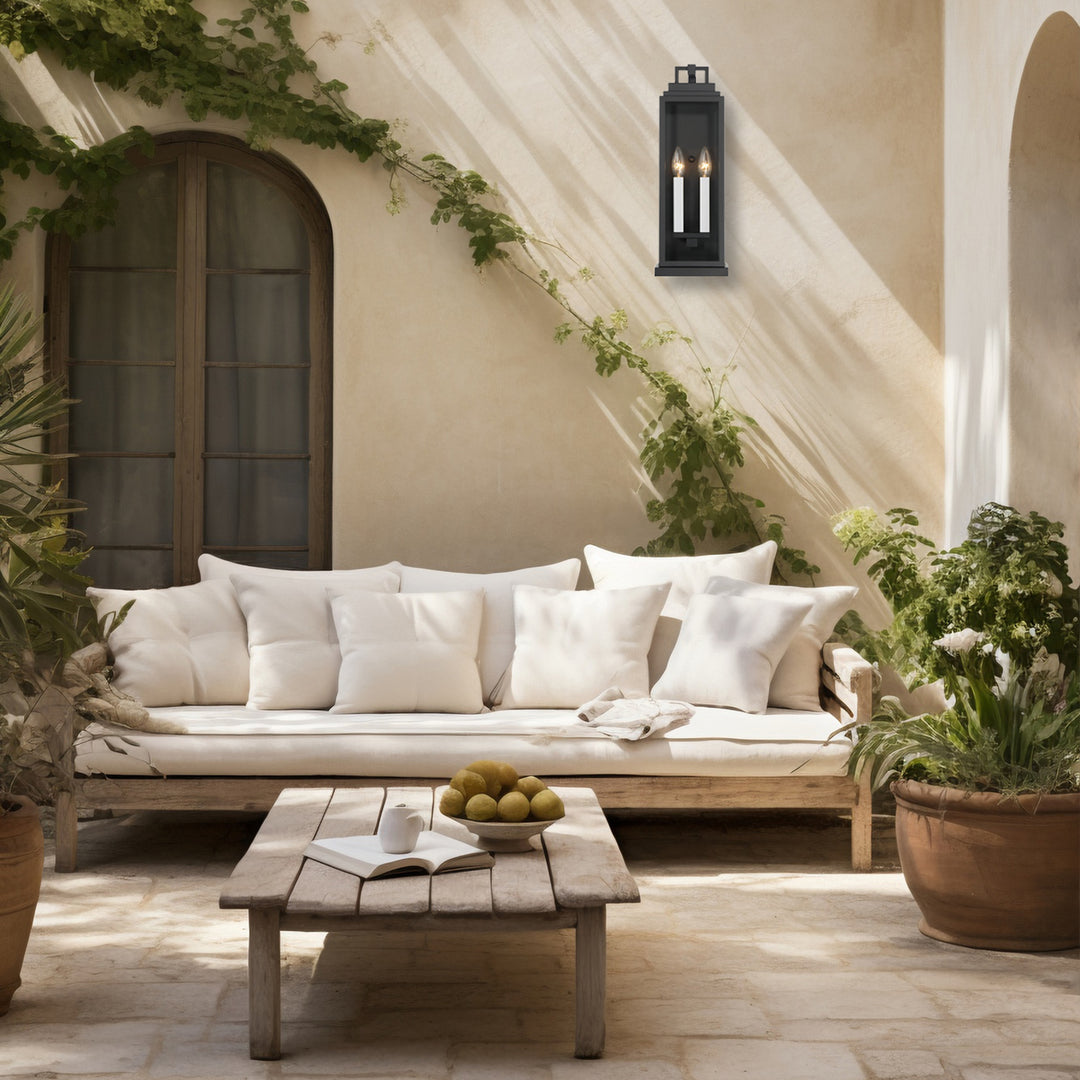 Atlas Collection - 2 Light - Wall Sconce - Matte Black - H:48cm