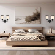 Byron Collection - 2 Light - Wall Sconce - Matte Black Frame