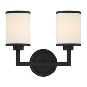 Byron Collection - 2 Light - Wall Sconce - Matte Black Frame