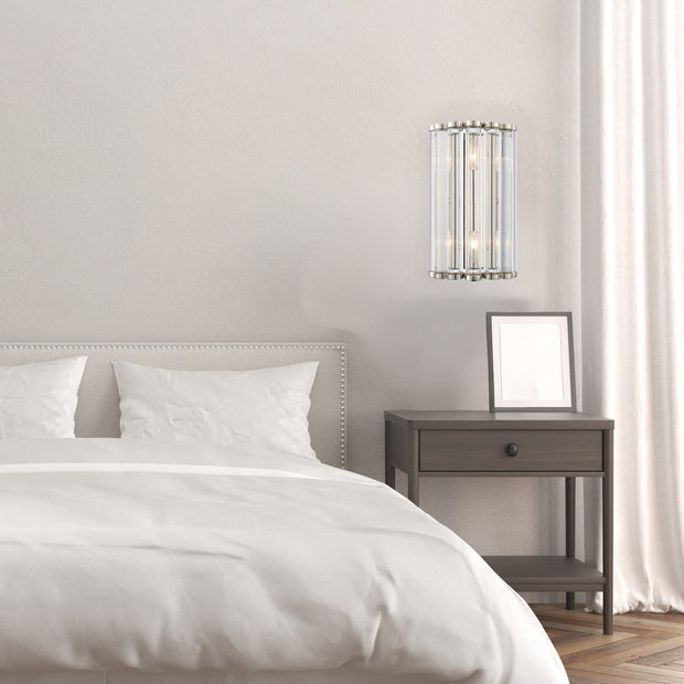 Luna Collection - Polished Nickel Wall Sconce