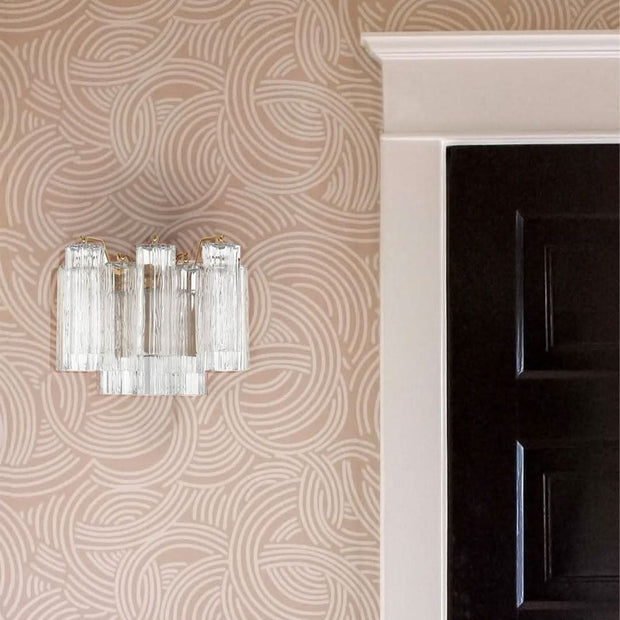 Odelle Collection - Wall Sconce Light - Clear & Chrome - W:36cm