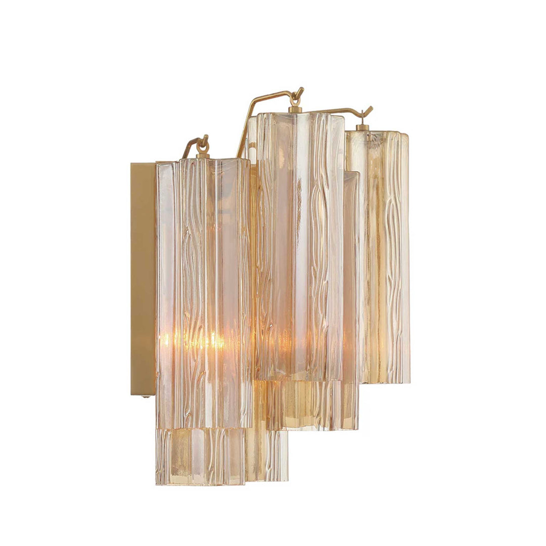 Odelle Collection - Wall Sconce Light - Satin Brass - W:36cm