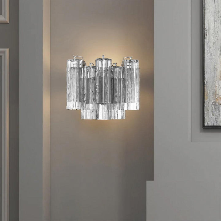 Odelle Collection - Wall Sconce Light - Smoke & Chrome - W:36cm