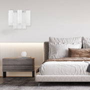 Odelle Collection - Wall Sconce Light - White & Chrome - W:36cm