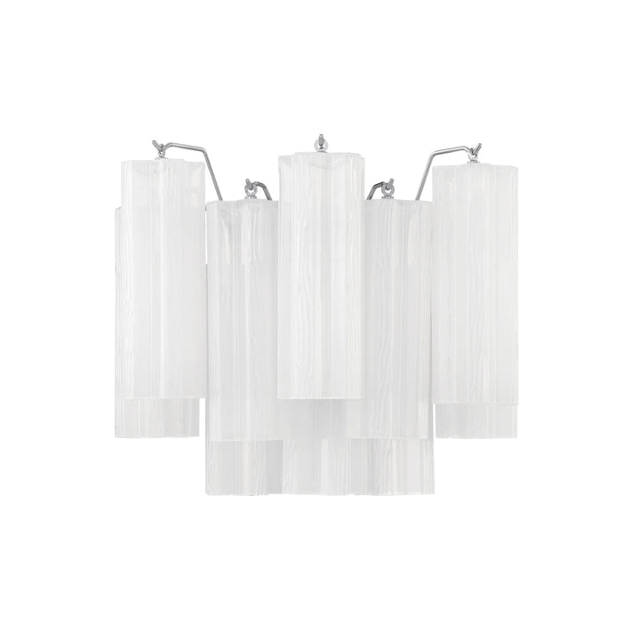 Odelle Collection - Wall Sconce Light - White & Chrome - W:36cm