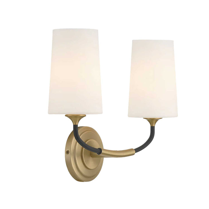 Royston Collection - 2 Light - Wall Sconce - Satin Brass & Matte Black