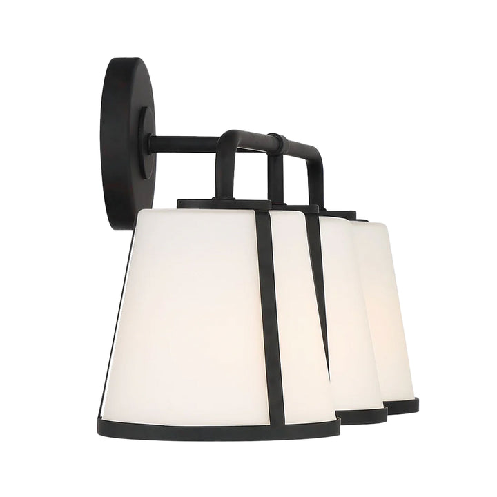 Kendal Collection - 3 Light - Wall Sconce - Matte Black Frame