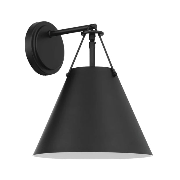 Keenan Collection - 1 Light - Wall Sconce - Matte Black Frame - W:32cm