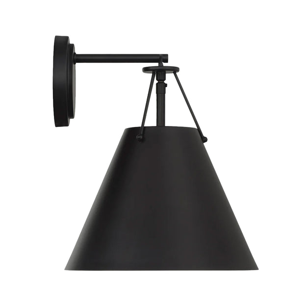 Keenan Collection - 1 Light - Wall Sconce - Matte Black Frame - W:32cm