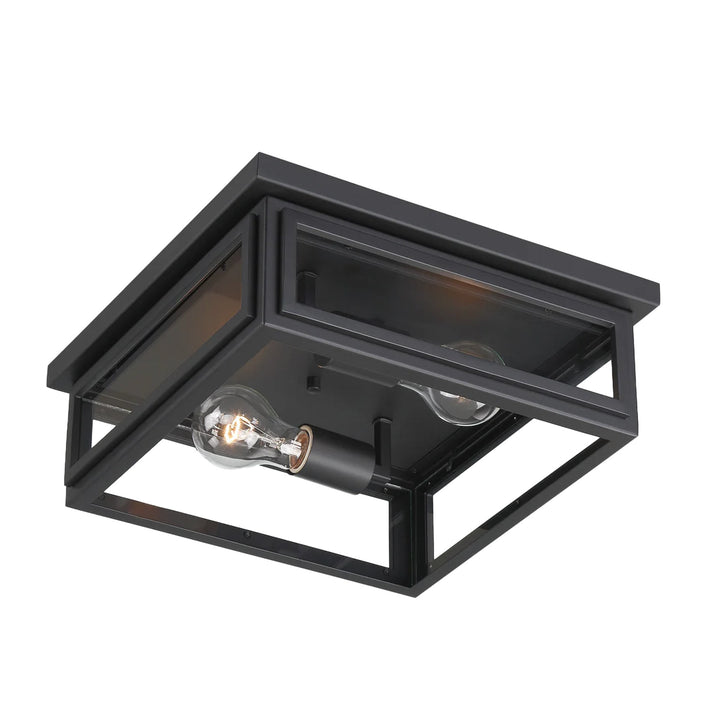Capsule Collection - Flush Mount Chandelier - Matte Black - W:32cm