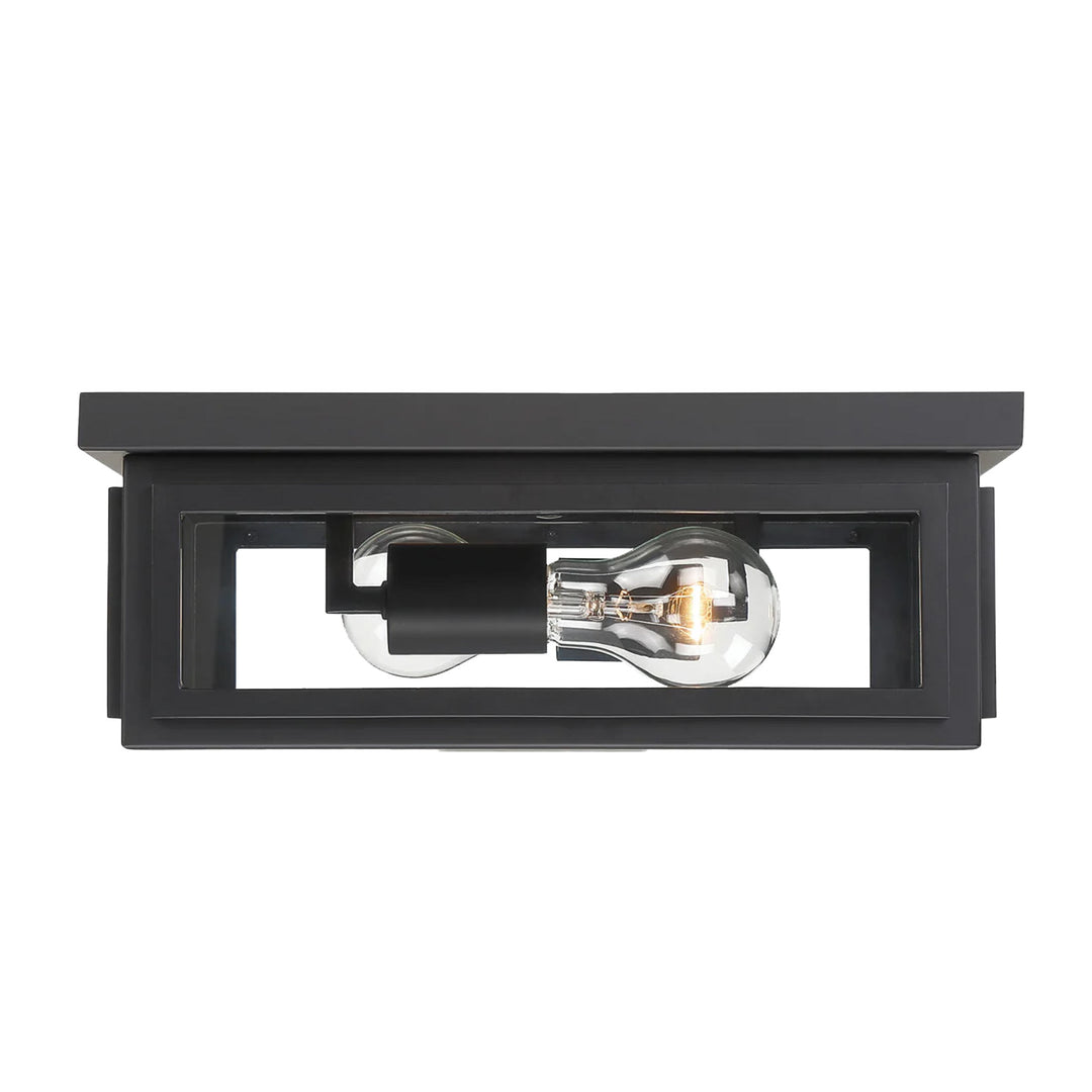 Capsule Collection - Flush Mount Chandelier - Matte Black - W:32cm