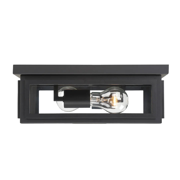 Capsule Collection - Flush Mount Chandelier - Matte Black - W:32cm