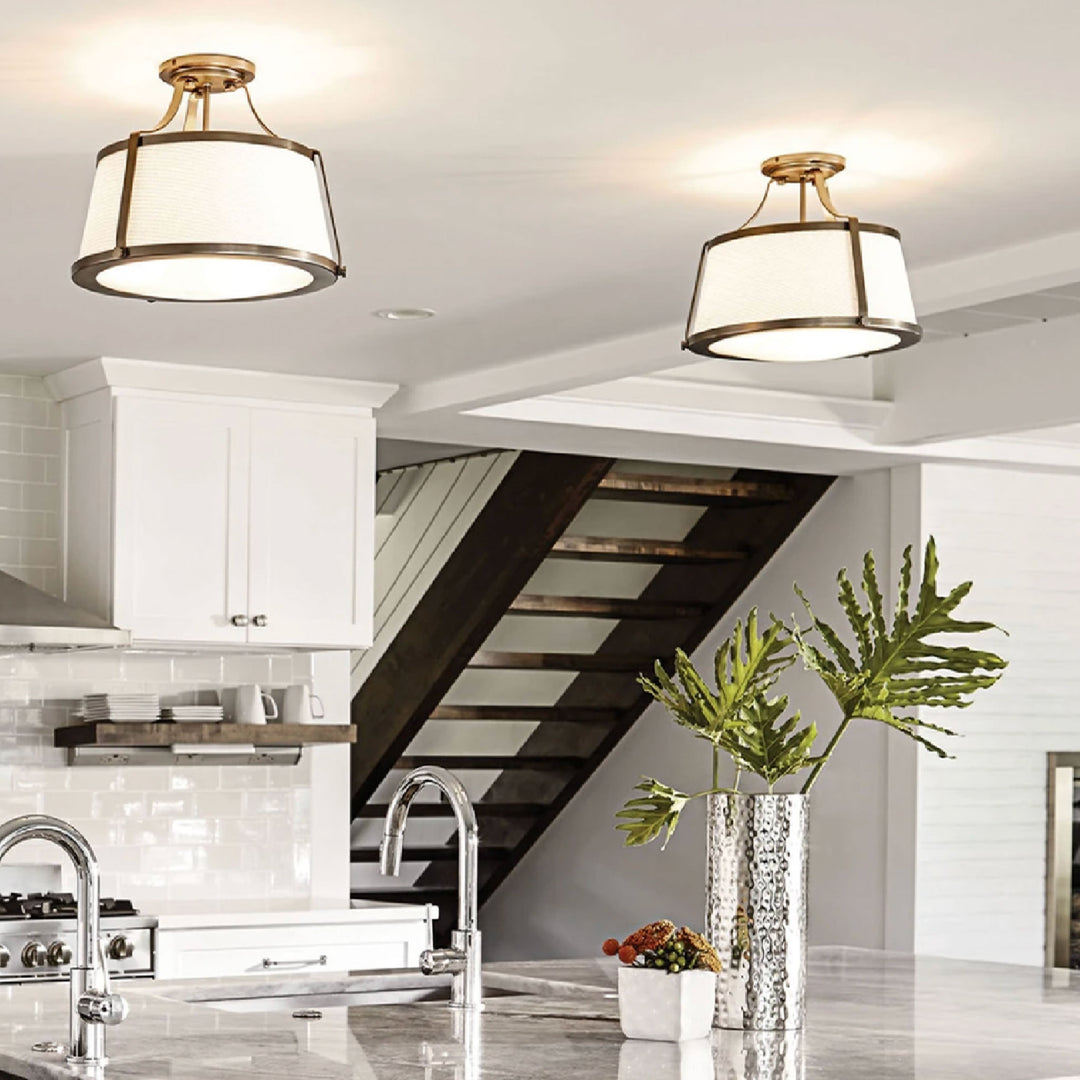 Chance Collection - Flush Mount - Satin Brass