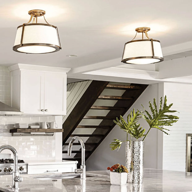 Chance Collection - Flush Mount - Satin Brass